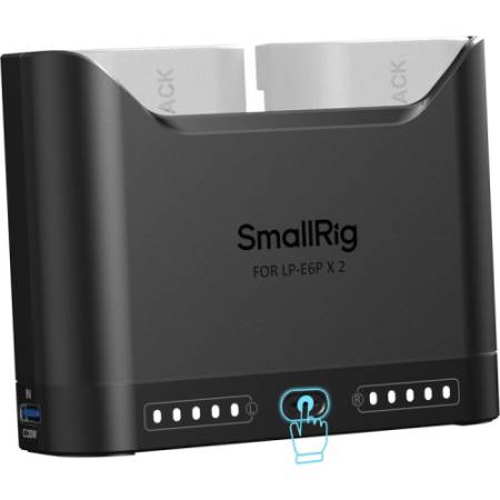 SmallRig 5490 - dwukanałowa ładowarka do akumulatorów Canon LP-E6/LP-E6P/LP-E6N/LP-E6NH